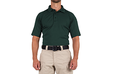 Image of First Tactical Performance Short Sleeve Polo - Mens, Spruce Green, Tall/2XL, 112509-812-XXL-T