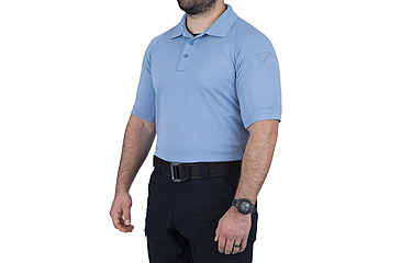Image of First Tactical Performance Short Sleeve Polo - Mens, Tall, Medium Blue, 5XL, 112509-781-5XL-T