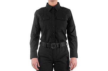 Image of First Tactical Pro Duty Long Sleeve Shirt - Womens, Black, Medium, 121011-019-M-R