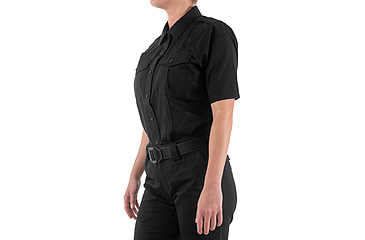 Image of First Tactical Pro Duty Short Sleeve Shirt - Women's, Black, Large, 122001-019-L-R