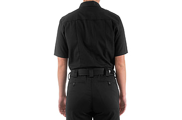 Image of First Tactical Pro Duty Short Sleeve Shirt - Women's, Black, Large, 122001-019-L-R