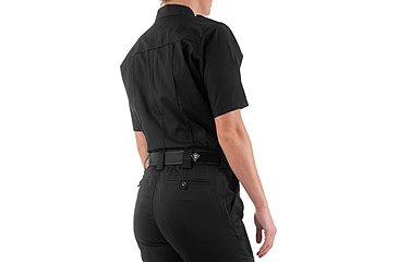Image of First Tactical Pro Duty Short Sleeve Shirt - Women's, Black, Large, 122001-019-L-R