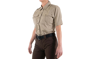 Image of First Tactical Pro Duty Short Sleeve Shirt - Women's, Silver Tan, 2XL, 122001-065-XXL-R