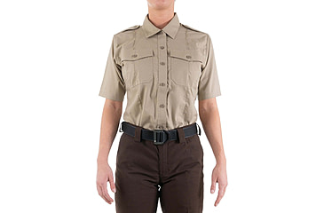 Image of First Tactical Pro Duty Short Sleeve Shirt - Women's, Silver Tan, 2XL, 122001-065-XXL-R