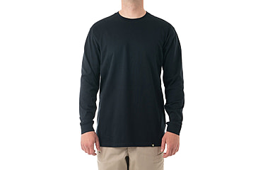 Image of First Tactical Tactix Cotton Long Sleeve Tee - Men's, Midnight Navy, Extra Small, 111505-729-XS