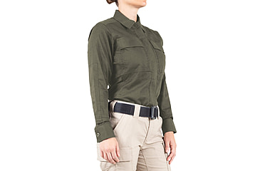 Image of First Tactical V2 BDU Long Sleeve Shirt - Womens, OD Green, Medium, R, 121008-830-M-R
