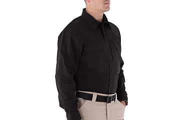 Image of First Tactical V2 Tactical Long Sleeve Shirt - Mens, Black, Small, R, 111006-019-S-R