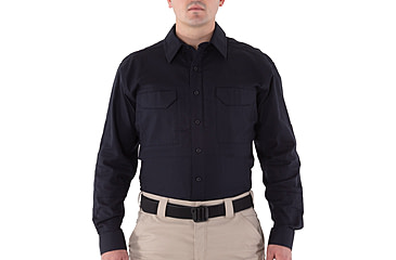Image of First Tactical V2 Tactical Long Sleeve Shirt - Mens, Midnight Navy, Extra Small, R, 111006-729-XS-R
