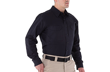 Image of First Tactical V2 Tactical Long Sleeve Shirt - Mens, Midnight Navy, Extra Small, R, 111006-729-XS-R