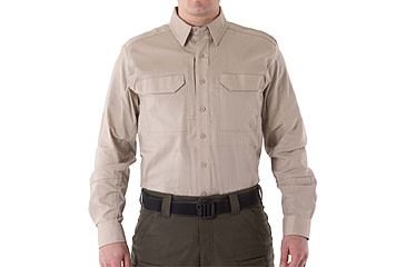 Image of First Tactical V2 Tactical Long Sleeve Shirt - Mens, Silver Tan, Regular/3XL, 111006-065-3XL-R