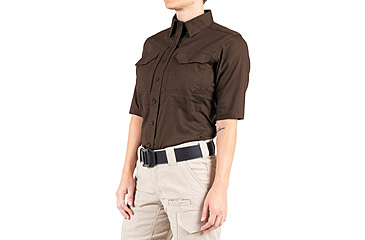 Image of First Tactical V2 Tactical Short Sleeve Shirt - Womens, Kodiak Brown, Small, 122007-182-S