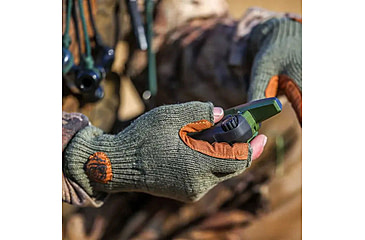 Image of Fish Monkey Wooly Wool Half Finger, Green, S/M, HM713-WHHALF-S/M