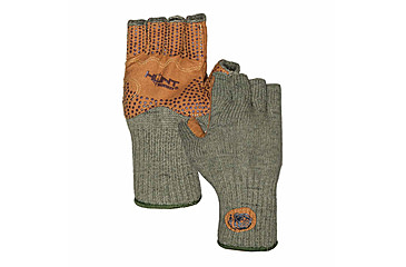 Image of Fish Monkey Wooly Wool Half Finger, Green, S/M, HM713-WHHALF-S/M