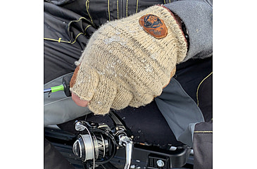 Image of Fish Monkey Wooly Wool Half Finger, Wool Tan, 2XL, FM30-WHL-XXL