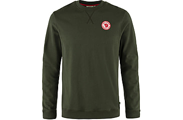 Image of Fjallraven 1960 Logo Badge Sweater - Mens, Deep Forest, Extra Large, F87163-662-XL