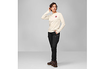 Image of Fjallraven 1960 Logo T-Shirt Long Sleeve - Womens, Chalk White, 2XS, F86989-113-XXS