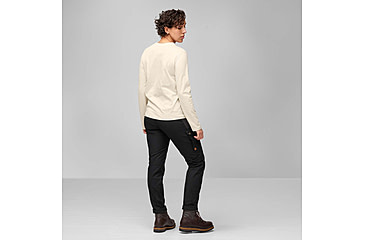 Image of Fjallraven 1960 Logo T-Shirt Long Sleeve - Womens, Chalk White, 2XS, F86989-113-XXS