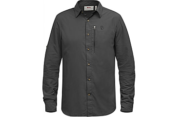 Image of Abisko Hike Long Sleeve Shirt - Mens -Dark Grey-Small
