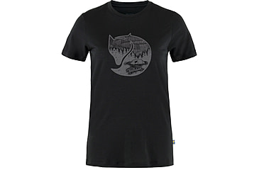 Image of Fjallraven Abisko Wool Fox Short Sleeve - Womens, Black/Iron Grey, Extra Large, F84118-550-48-XL