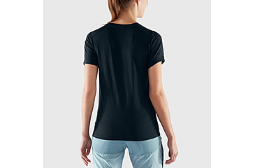 Image of Fjallraven Abisko Wool Short Sleeve - Womens, Dark Navy, Extra Large, F84101-555-XL