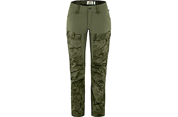 Image of Fjallraven Keb Trousers Curved - Womens, Short Inseam, Green Camo/Laurel Green, 36/Short, F86705-626-625-36/S