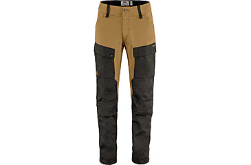 Image of Fjallraven Keb Trousers - Mens, Regular Inseam, Dark Grey/Buckwheat Brown, 58/Regular, F87176-030-232-58/R