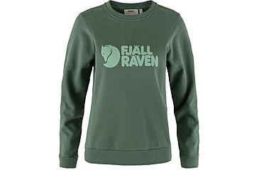 Image of Fjallraven Logo Sweater - Womens, Large, Deep Patina/Misty Green, F84143-679-674-L