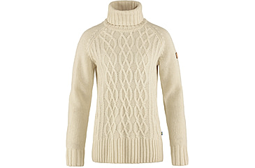 Image of Fjallraven Ovik Cable Knit Roller Neck - Womens, Chalk White, Large, F84793-113-L