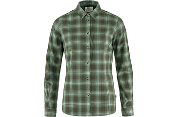 Image of Fjallraven Ovik Flannel Shirt - Womens, Deep Forest-Patina Green, Large, F89833-662-614-L
