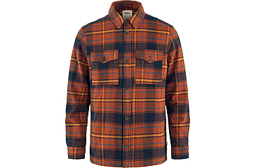 Image of Fjallraven Ovik Lite Padded Shirt - Mens, Autumn Leaf-Dark Navy, Medium, F87069-215-555-M