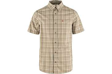 Image of Fjallraven Ovik Lite Short Sleeve Shirt - Mens, Fossil/Chalk Rose, 2XL, F87038-118-302-XXL