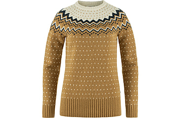 Image of Fjallraven Ovik Rib Sweater - Womens, Buckwheat Brown-Chalk White, Extra Small, F89941-232-113FR-XS