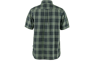Image of Fjallraven Ovik Travel Short Sleeve Shirt - Mens, Dark Navy/Patina Green, Medium, F87039-555-614-M