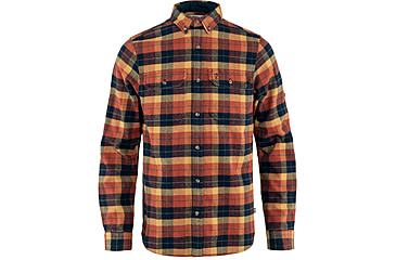 Image of Fjallraven Singi Heavy Flannel Shirt - Mens, Autumn Leaf-Dark Navy, 2XL, F81373-215-555-XXL