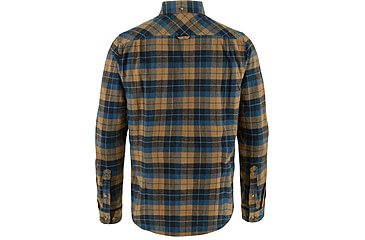 Image of Fjallraven Singi Heavy Flannel Shirt - Mens, Dark Navy/Buckwheat Brown, Medium, F81373-555-232-M