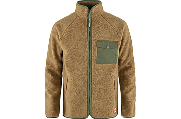 Image of Fjallraven Vardag Pile Fleece - Mens, Buckwheat Brown/Laurel Green, Medium, F84158-232-625-M
