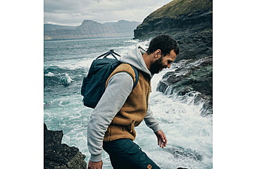 Image of Fjallraven Logo Hoodie - Mens, Grey-Melange, Small, F84144-020-999-S