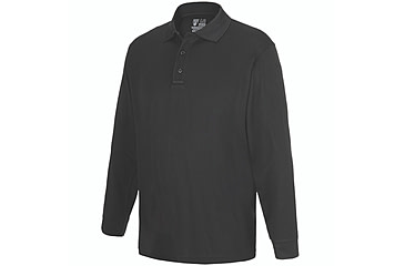Image of Flying Cross Long Sleeve Impact Polo Shirt - Men's, Black, Extra Large, 322110XLARGENA