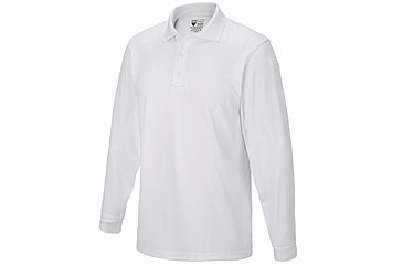 Image of Flying Cross Long Sleeve Impact Polo Shirt - Men's, White, Extra Large, 322100XLARGENA