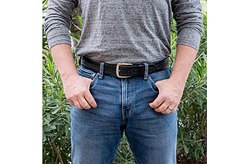 Image of Galco 1 1/2in SB28 Basket Stamped Holster Belt, Black, 46, SB28-46B