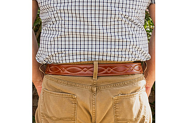 Image of Galco CB7 1 1/2in Fancy Stitch Contour Holster Belt, Tan, 42in, CB7-42
