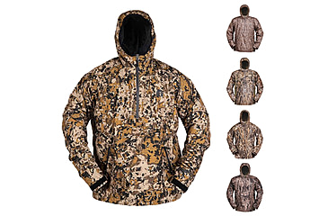 Image of Gator Waders Waterproof 1/2 Zip Bog Hoodie - Men's, 7 Brown, Mossy Oak Bottomland, Mossy Oak Habitat, Realtree Max-7, Realtree Timber