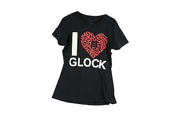 Image of Glock Women Short Sleeve "I Love Glocks" Shirt, Black, XL, GLAP95134
