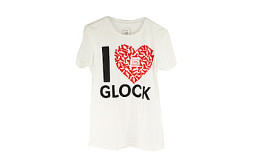 Image of Glock Women Short Sleeve "I Love Glocks" Shirt, White, XL, GLAP95140