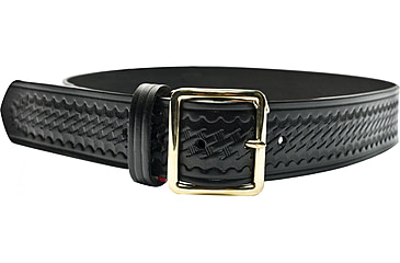 Image of Gould &amp; Goodrich Pants Garrison Belt, 36, Brass Buckle, Black Weave, B52-36WBR