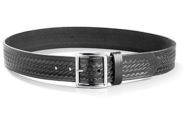 Image of Gould &amp; Goodrich Pants Garrison Belt, 46, Nickel Buckle, Black Weave, B52-46W