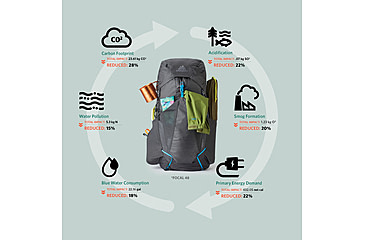 Image of Gregory Focal 48L Backpack, Ozone Black, Large, 141325-7416