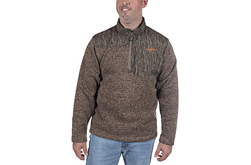Image of Habit Crater Valley 1/4 Zip Sweater - Mens, Fleece, Mossy Oak New Bottomland, Medium, FJ10083-M-8-6-M-3H7