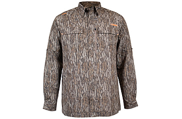 Image of Habit Hatcher Pass Camo Guide Long Sleeve Shirt - Mens, Mossy Oak New Bottomland, 2XL, TS1477-14-2X