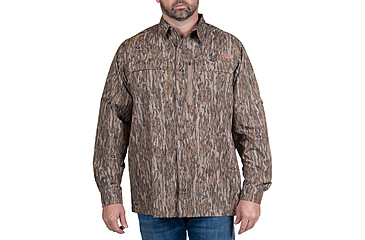 Image of Habit Hatcher Pass Camo Guide Long Sleeve Shirt - Mens, Mossy Oak New Bottomland, 4XL, TS1477-014-4X